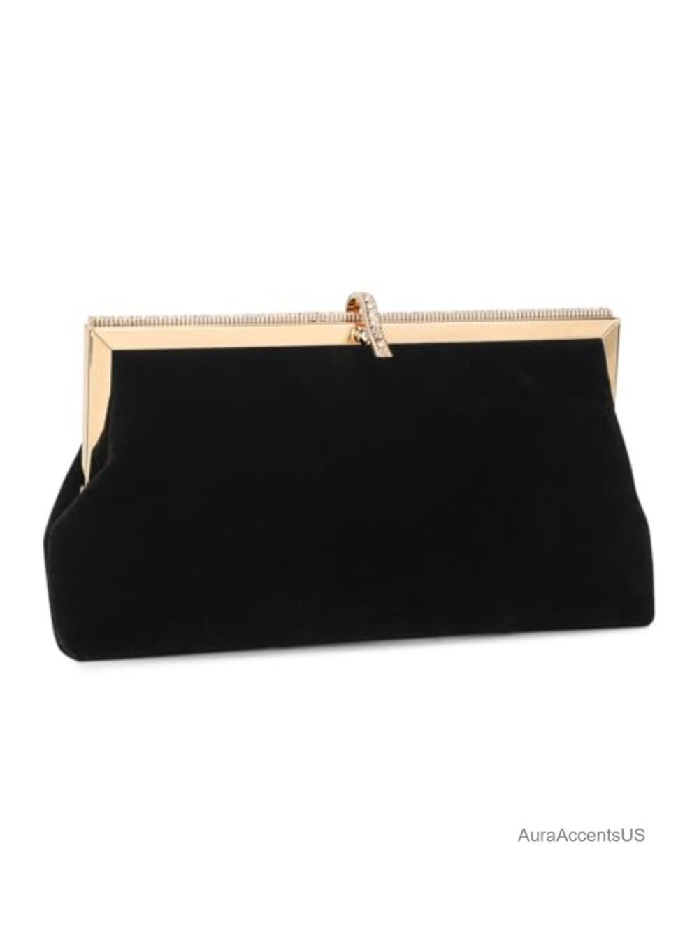 Elegant Velvet Evening Clutch with Removable Chain